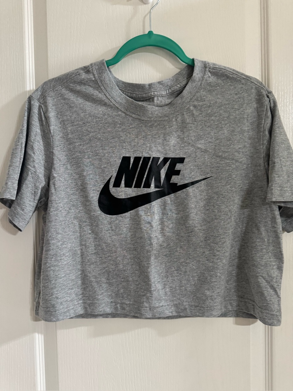 Nike Grey Tee with Black Swoosh Logo